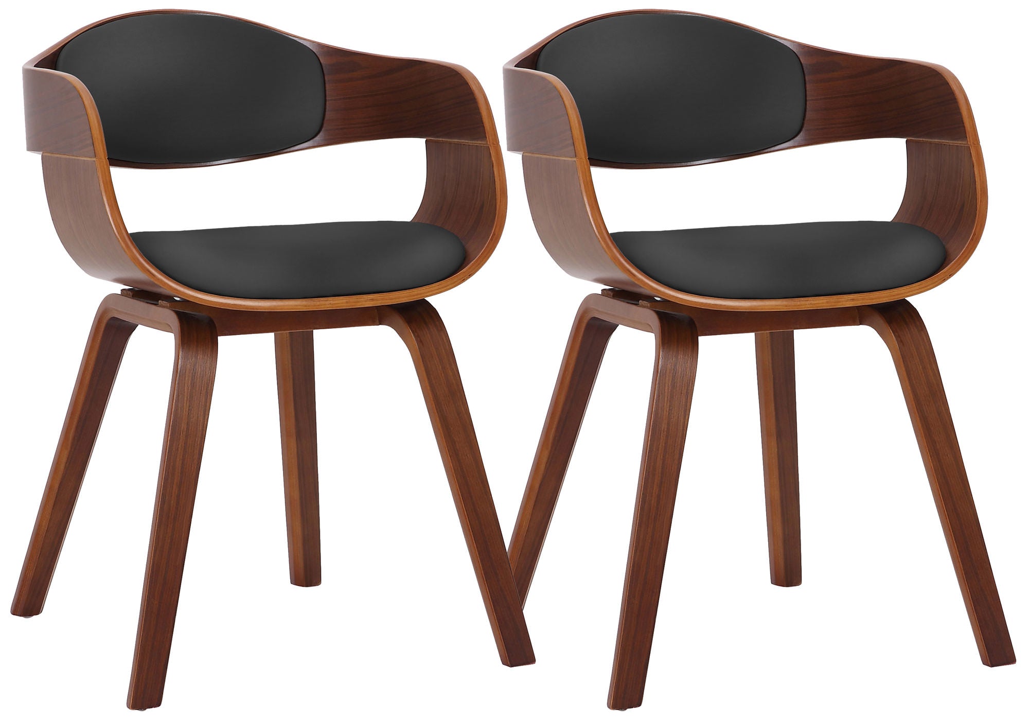 Set of 2 Arabba eco-leather chairs