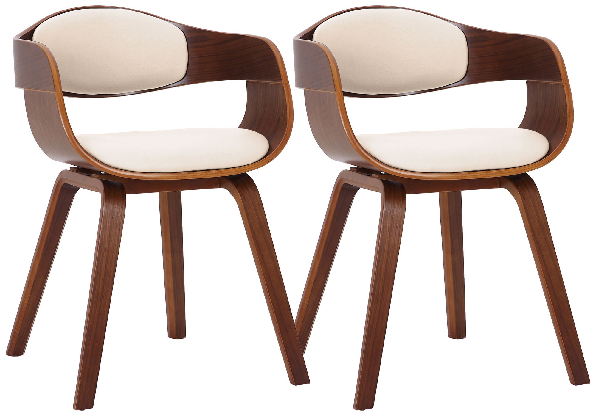 Set of 2 Arabba eco-leather chairs