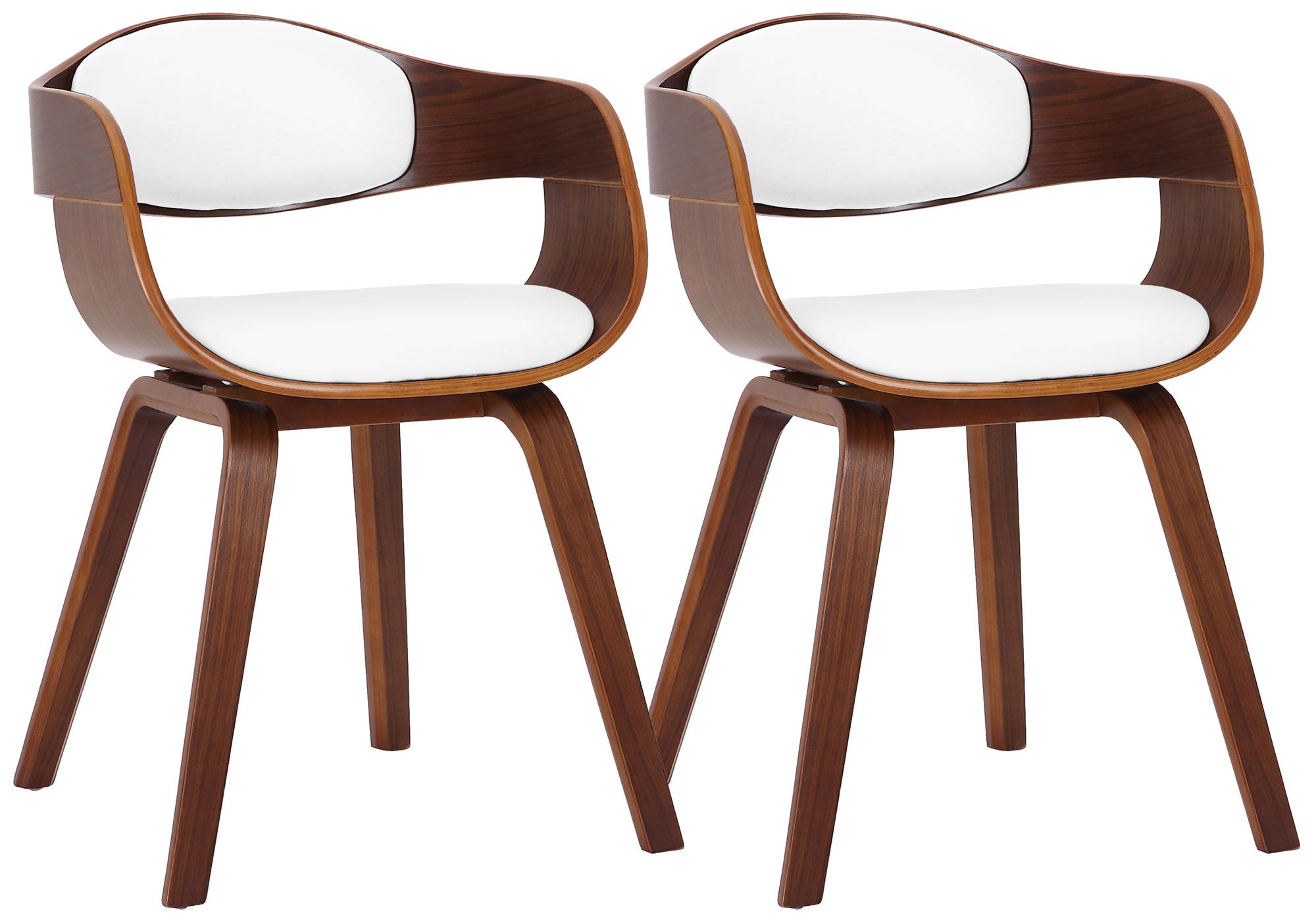 Set of 2 Arabba eco-leather chairs