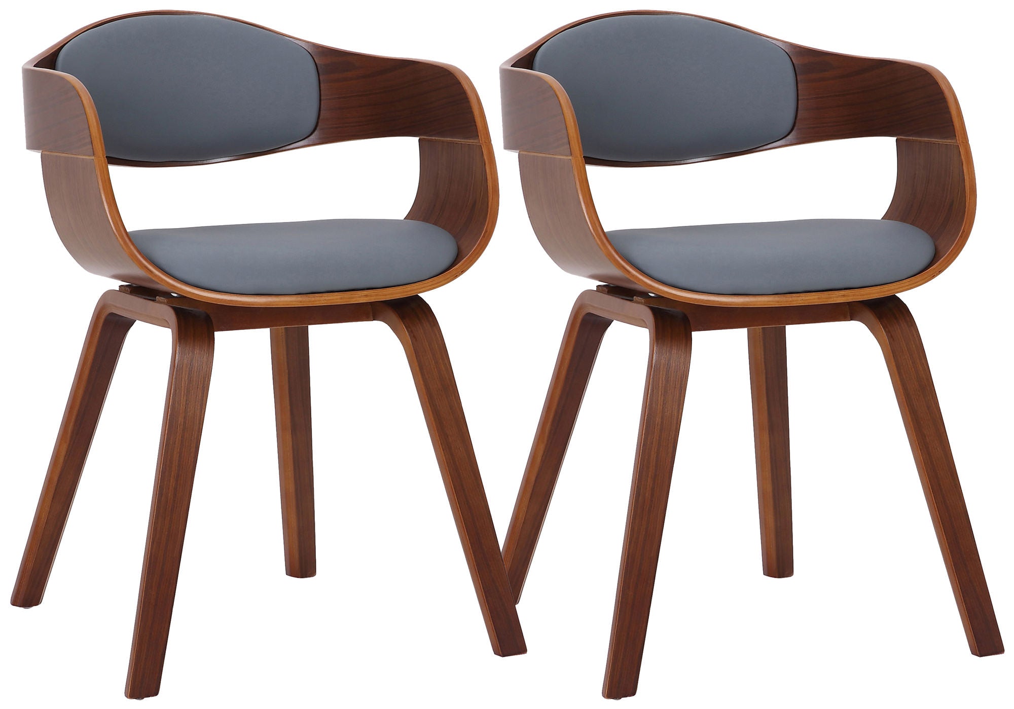 Set of 2 Arabba eco-leather chairs