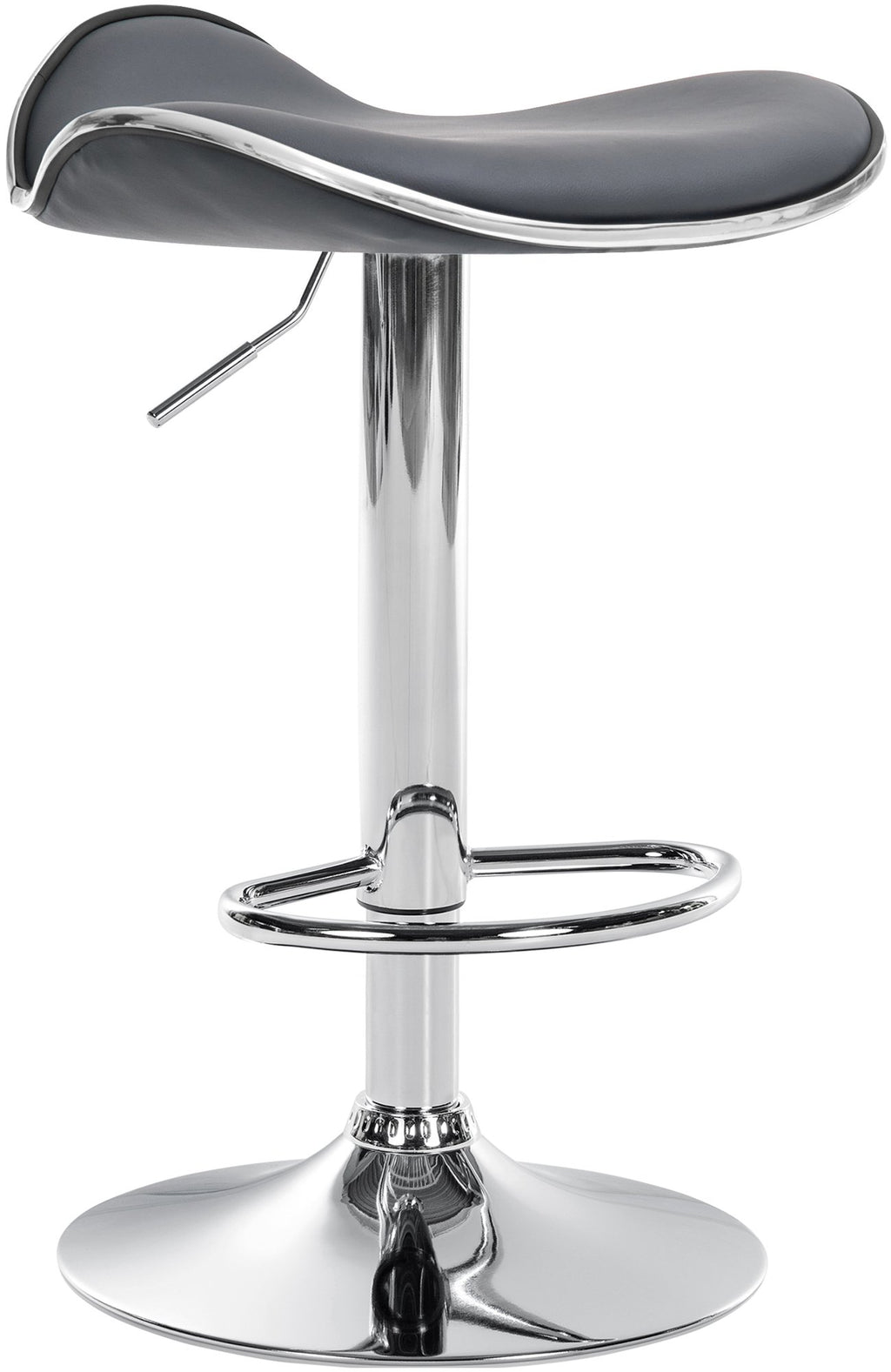 Sgabello Foscari in similpelle grigio