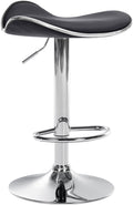 Foscari stool in black faux leather