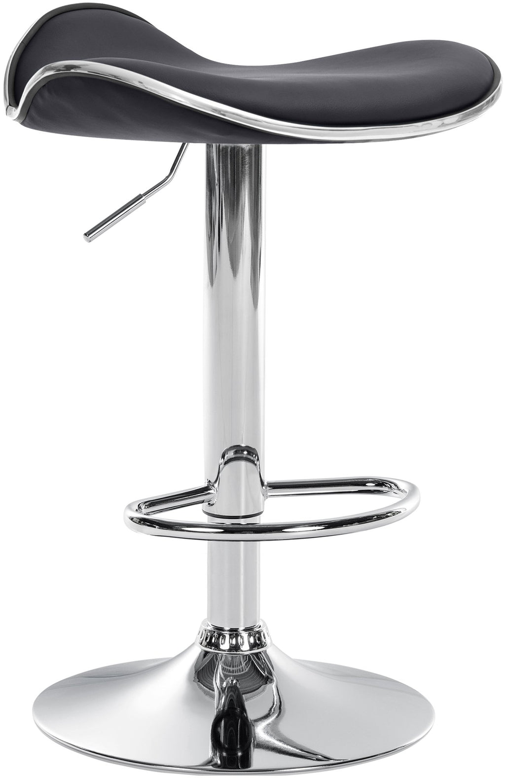 Foscari stool in black faux leather