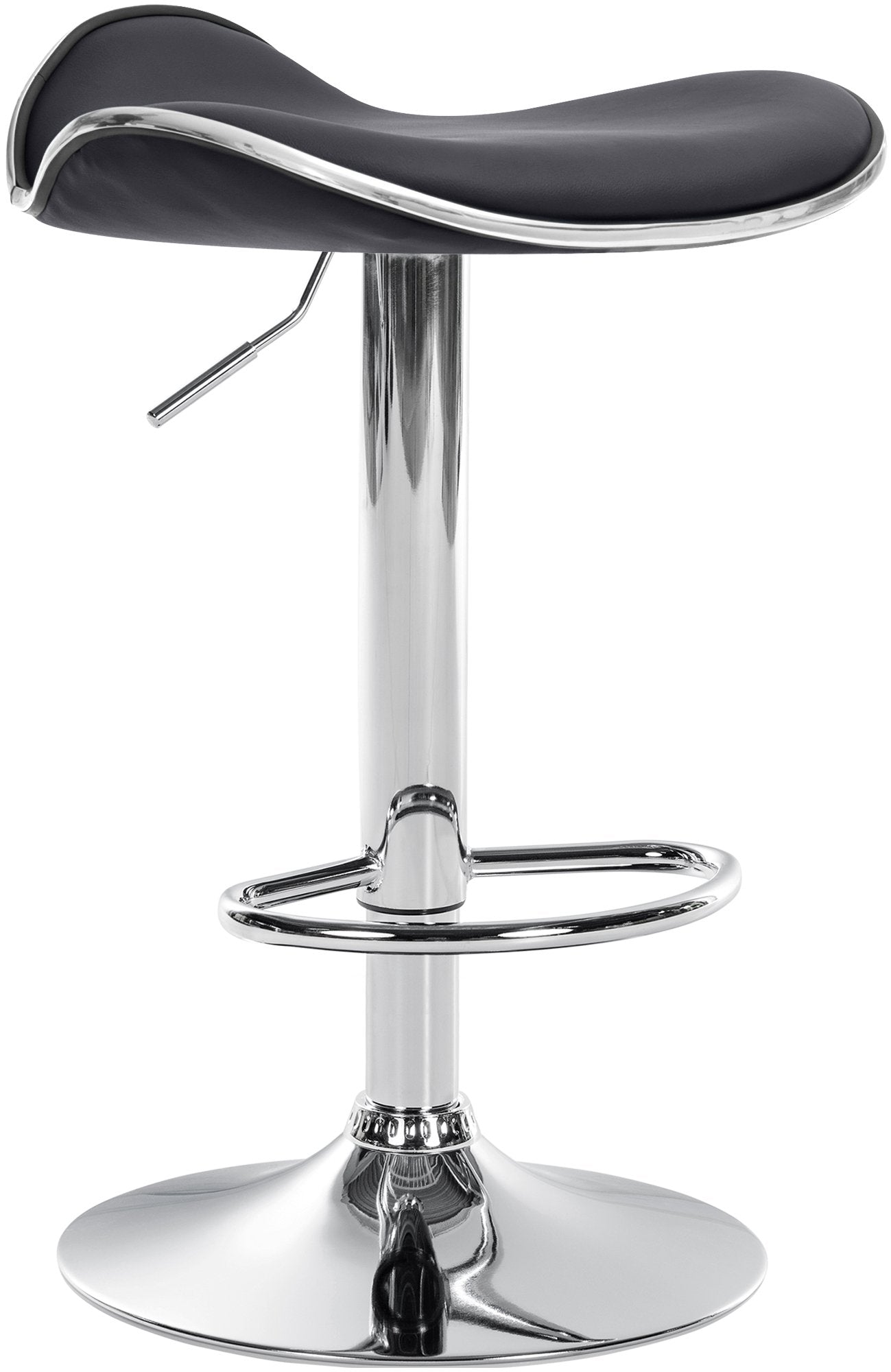 Foscari stool in black faux leather