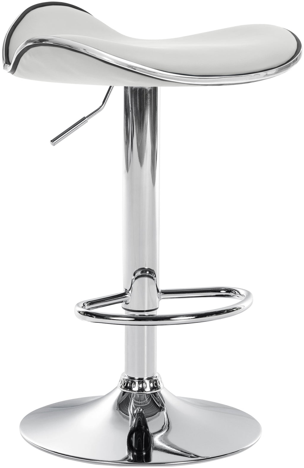 Sgabello Foscari in similpelle bianco