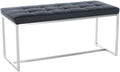 Cismon design bench in black faux leather