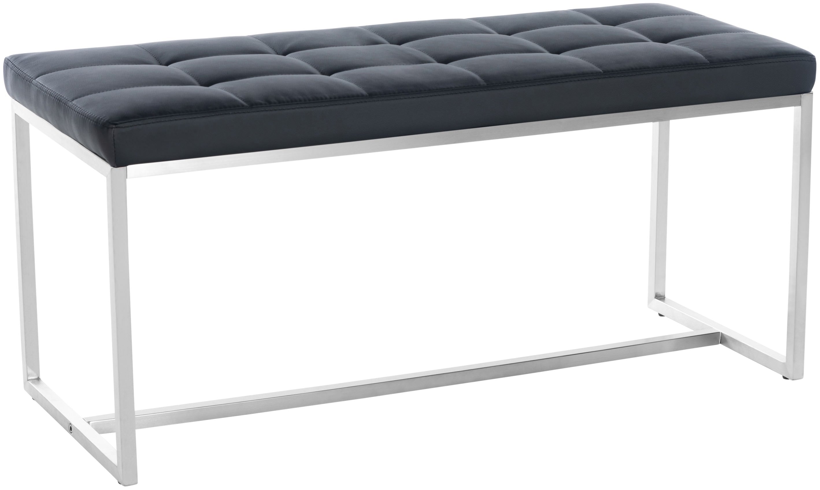Cismon design bench in black faux leather