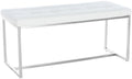 Panchina design Cismon in similpelle bianco