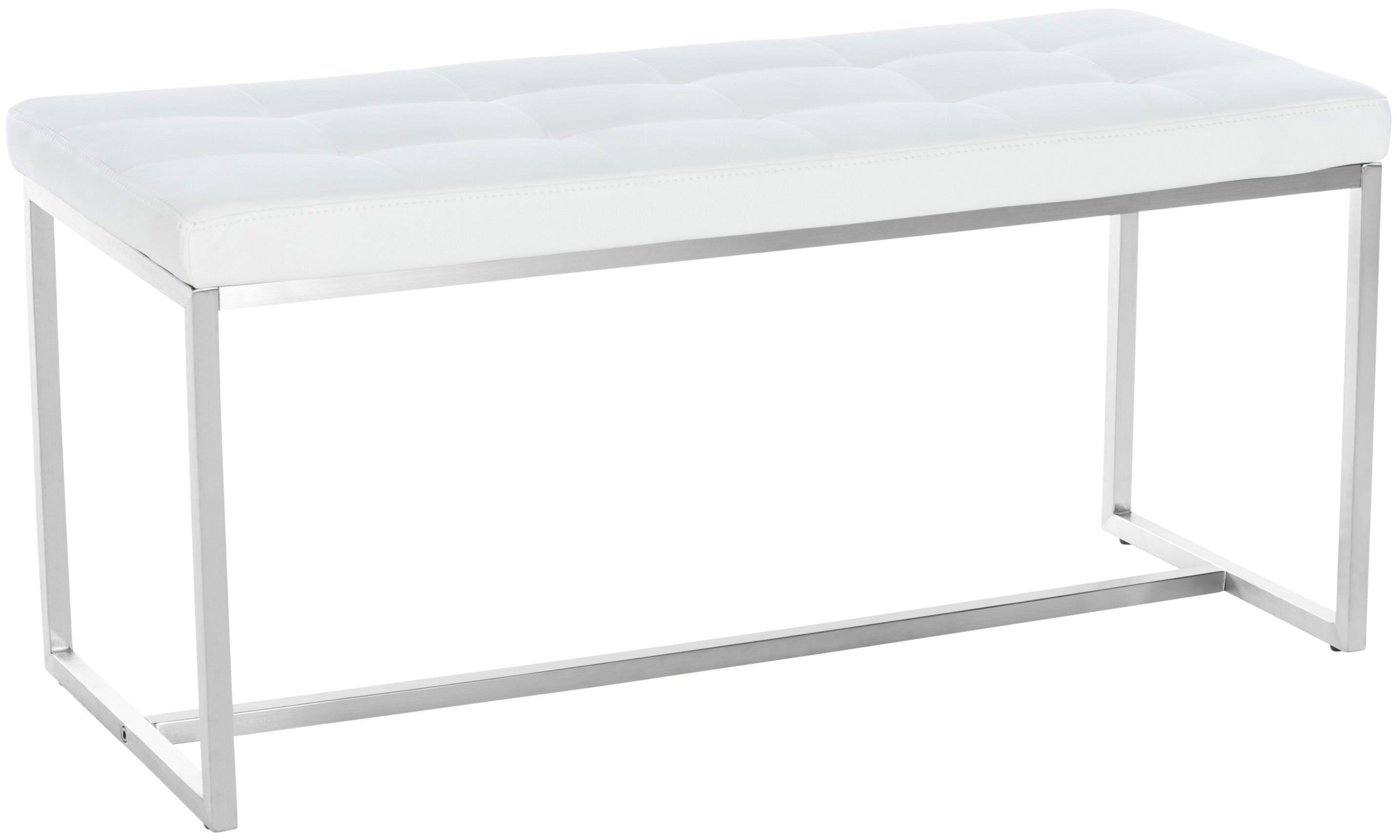 Panchina design Cismon in similpelle bianco