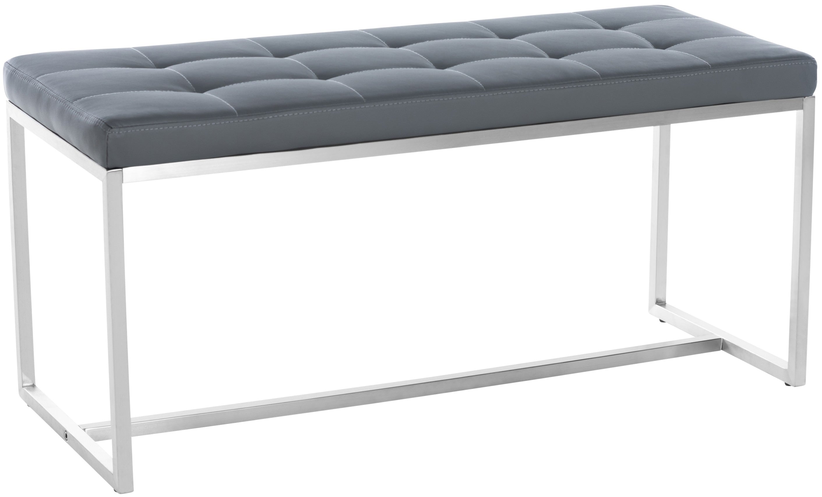 Panchina design Cismon in similpelle grigio