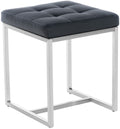 Cismon stool in black faux leather