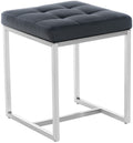 Sgabello Cismon in similpelle nero