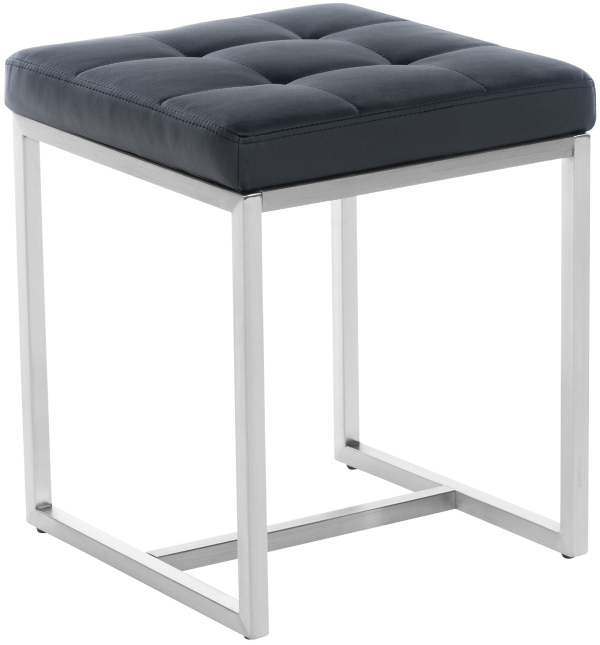 Sgabello Cismon in similpelle nero