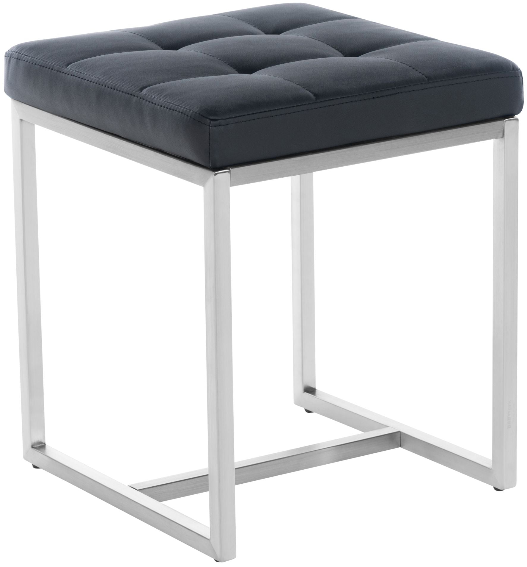 Sgabello Cismon in similpelle nero