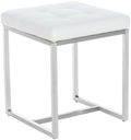 Sgabello Cismon in similpelle bianco