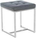 Sgabello Cismon in similpelle grigio