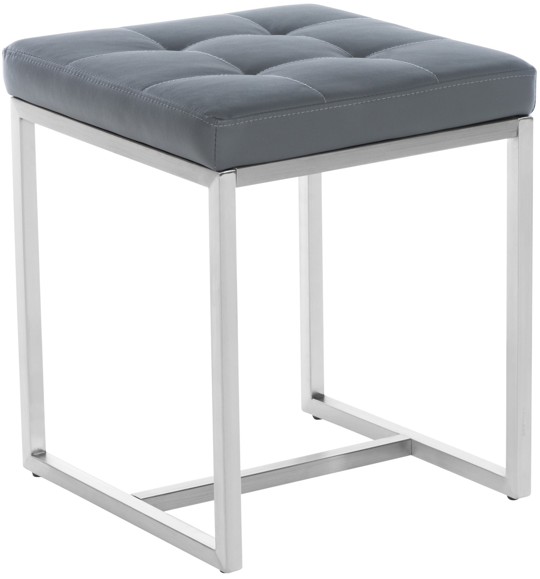Sgabello Cismon in similpelle grigio