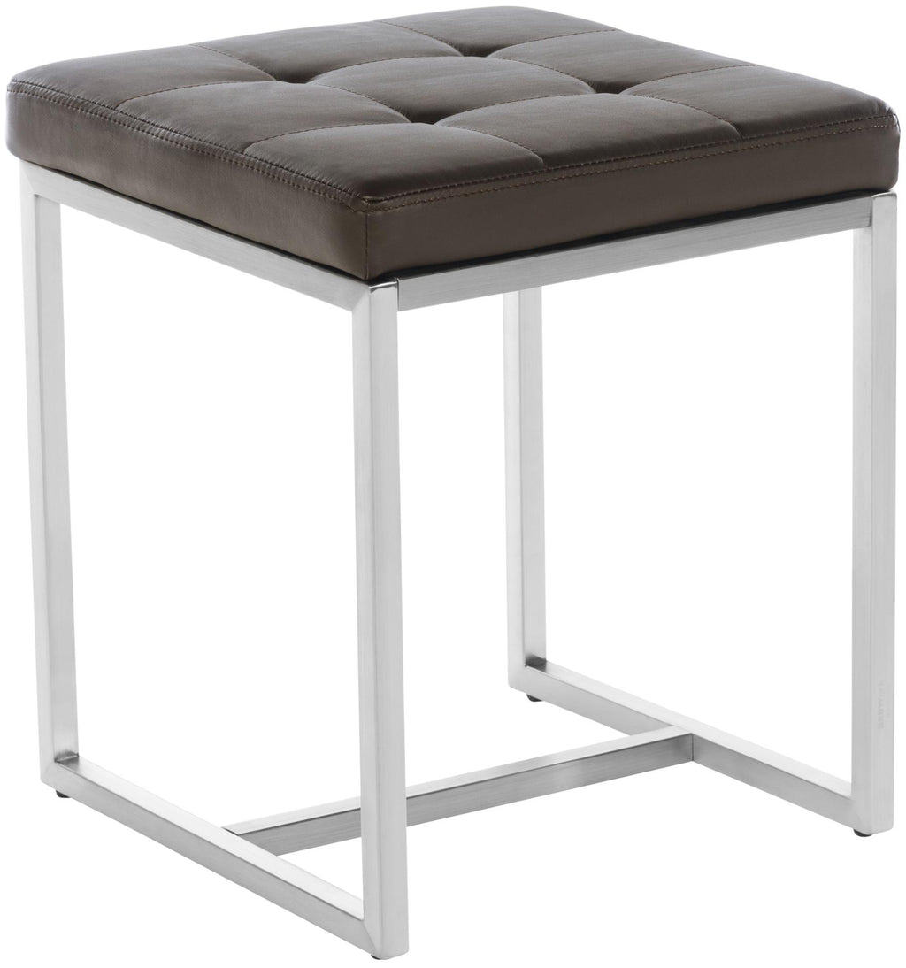 Sgabello Cismon in similpelle marrone