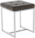 Sgabello Cismon in similpelle marrone