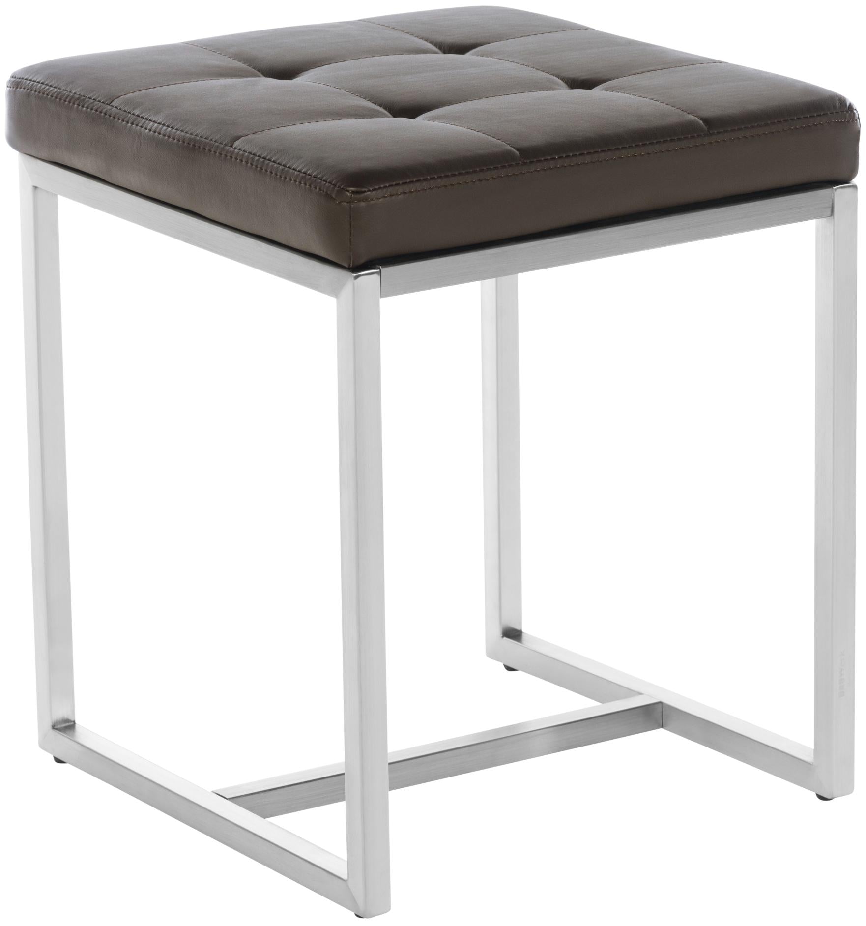 Sgabello Cismon in similpelle marrone