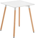 Tavolo Quadrato da Cucina Comelico bianco,60 cm