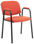 Sedia visitatore Civetta in tessuto rosso