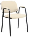 Sedia visitatore Civetta in tessuto crema