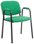 Sedia visitatore Civetta in tessuto verde