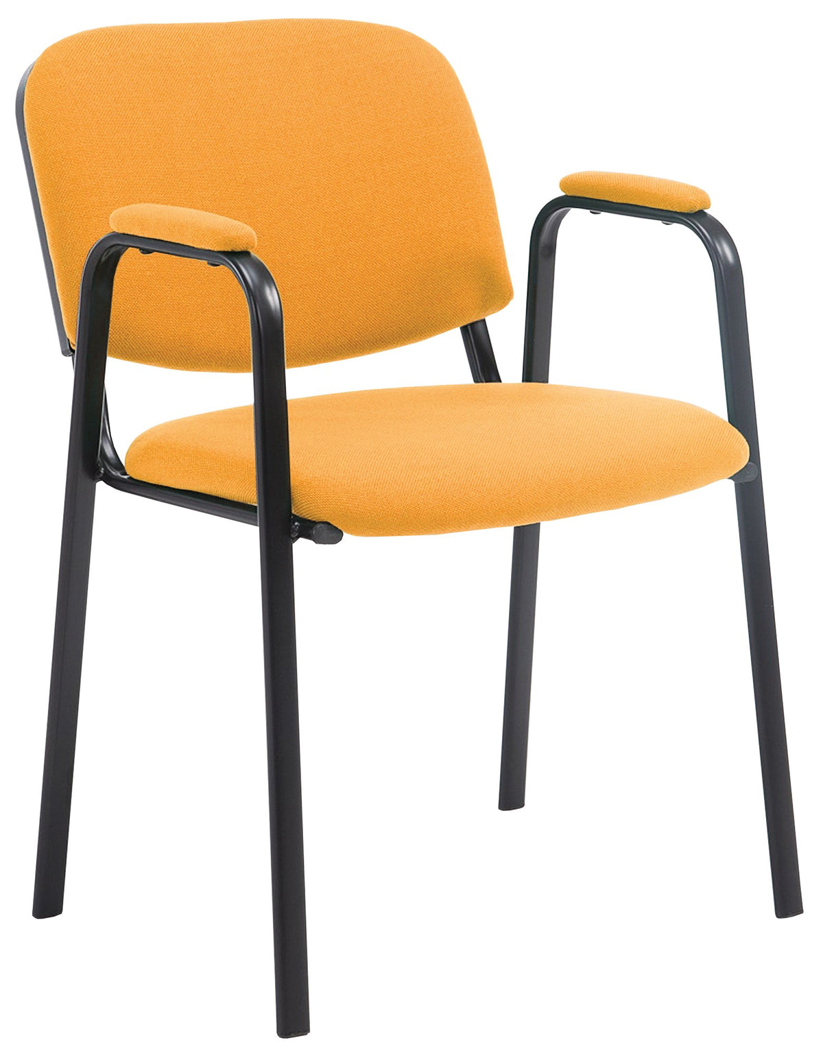 Sedia visitatore Civetta in tessuto arancione
