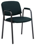 Sedia visitatore Civetta in similpelle nero