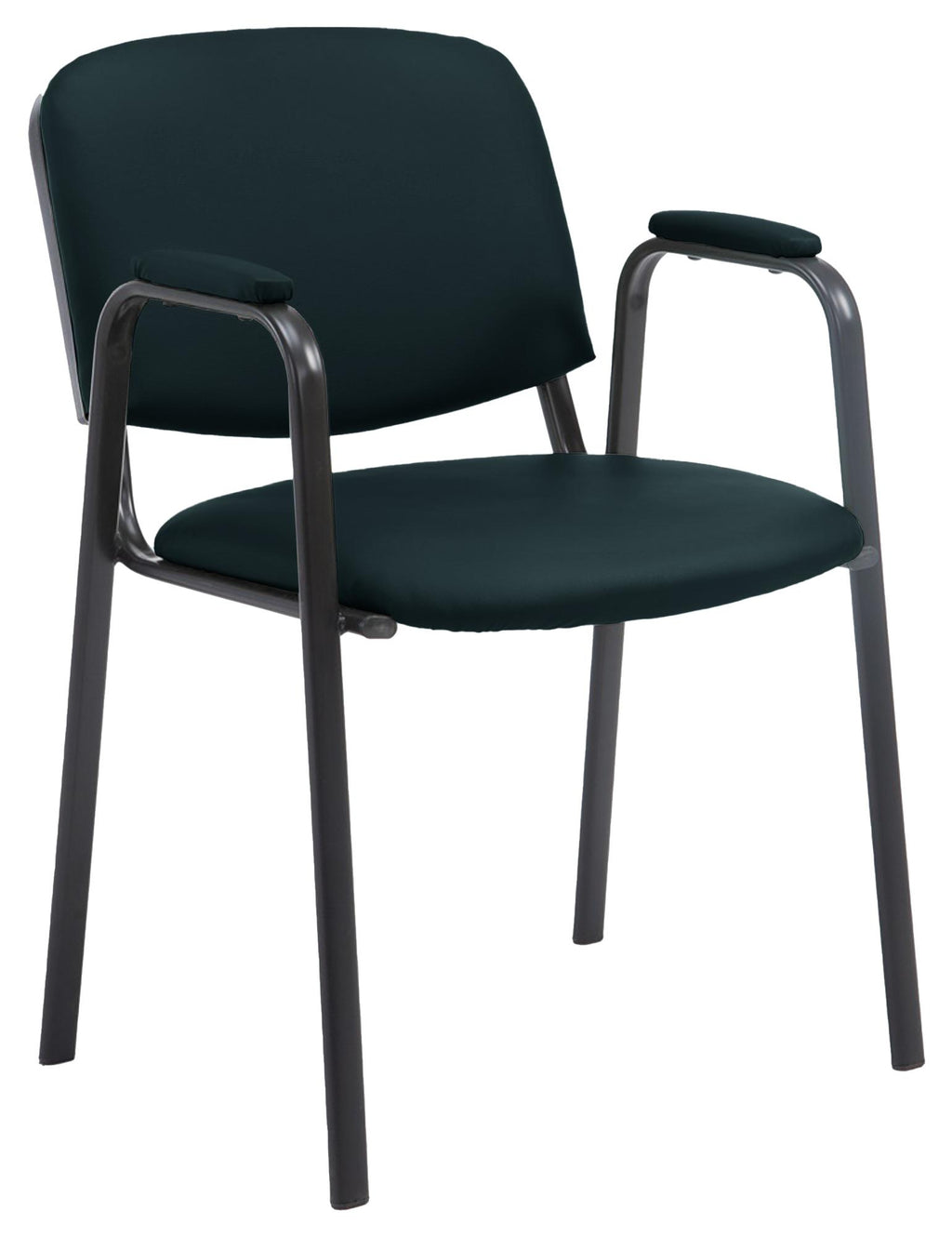 Sedia visitatore Civetta in similpelle nero