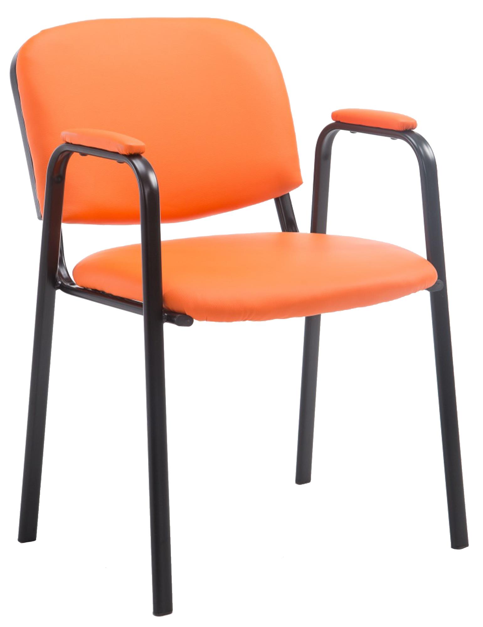 Sedia visitatore Civetta in similpelle arancione