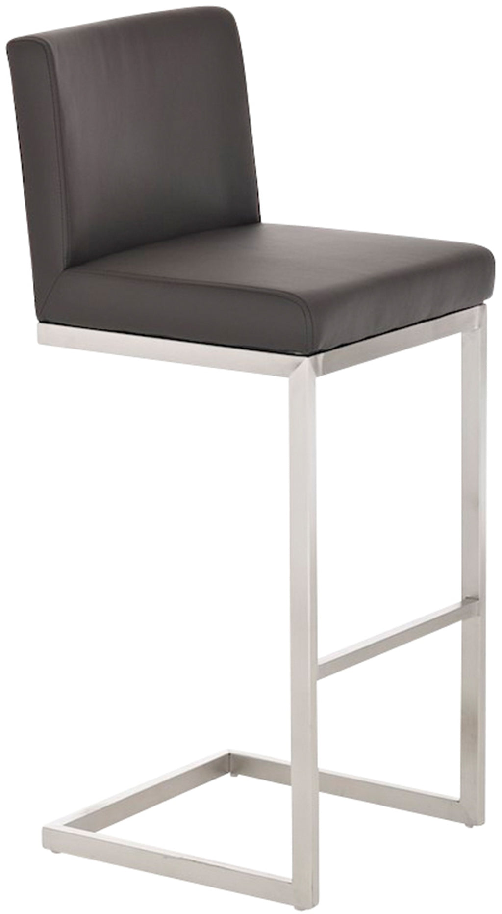Sgabello Sass de Mura in similpelle marrone