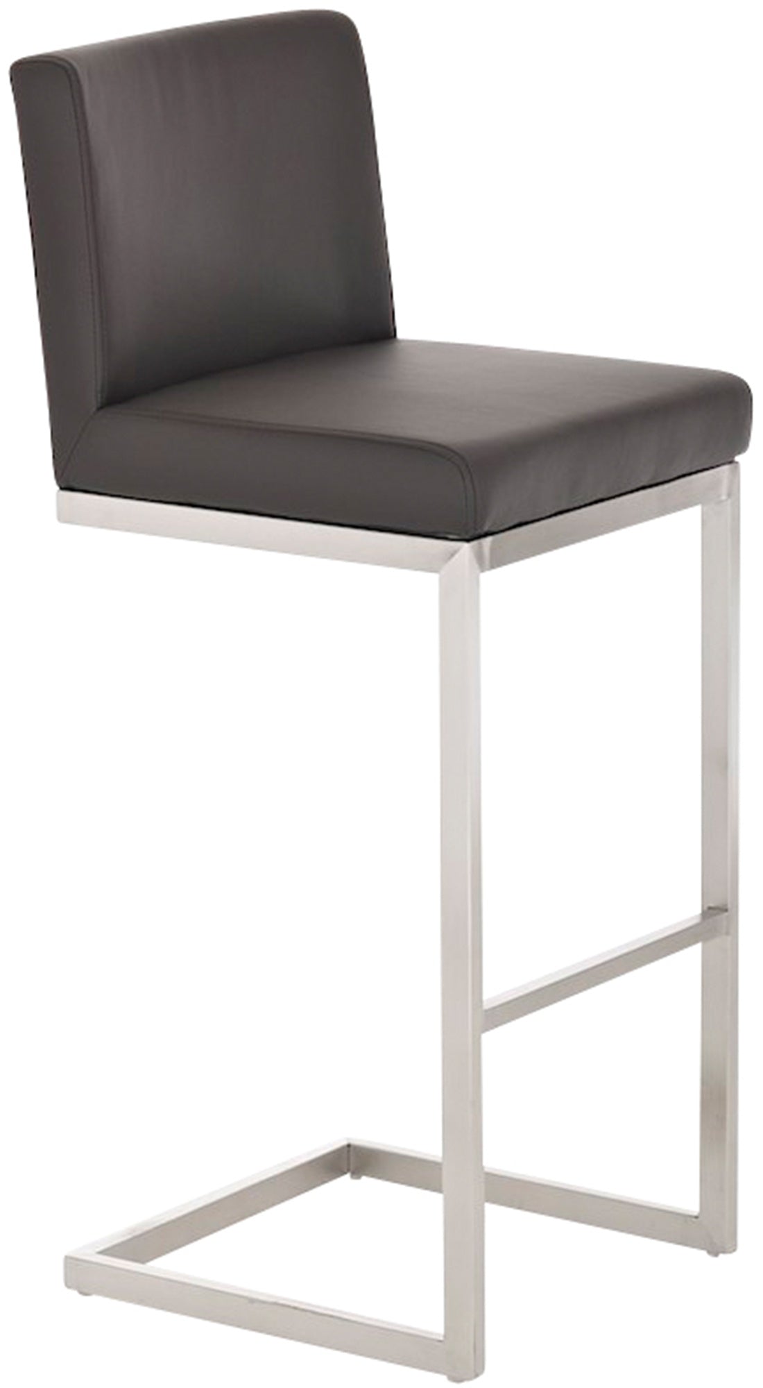 Sgabello Sass de Mura in similpelle marrone