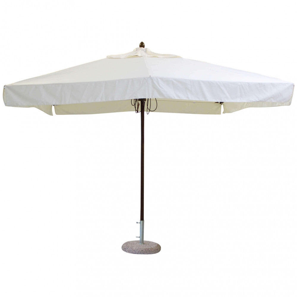 OMBRELLONE VENERE DE LUXE P/C 3 X 4. Telo in poliestere BEIGE 270 gr palo in legno ò 48 mm x 260 cm 8 stecche 20 x 35 mm intercambiabili Dimensioni: m 3 x 4. Arredo Giardino