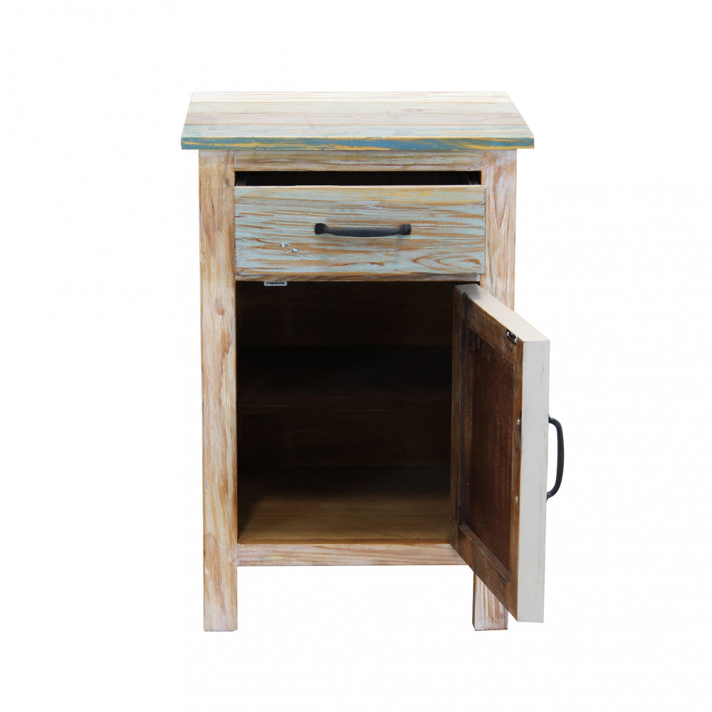 MOBILE REYNOLD. Mobile con 1 cassetto e 1 anta in legno colorato Dimensioni: cm 45 x 40 x 68 h.