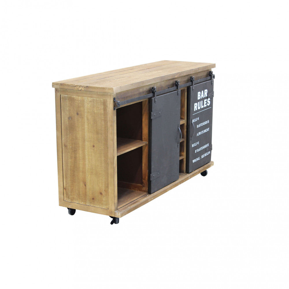 MOBILE IN LEGNO EDMOND. Mobile con 13 ripiani, e 2 ante scorrevoli Dimensioni: cm 123 x 41 x 74 h. Arredo Giardino