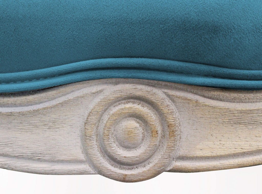 COLEMAN SOFA IN BLUE VELVET. Dimensions: 107 x 61 x 70 h cm.