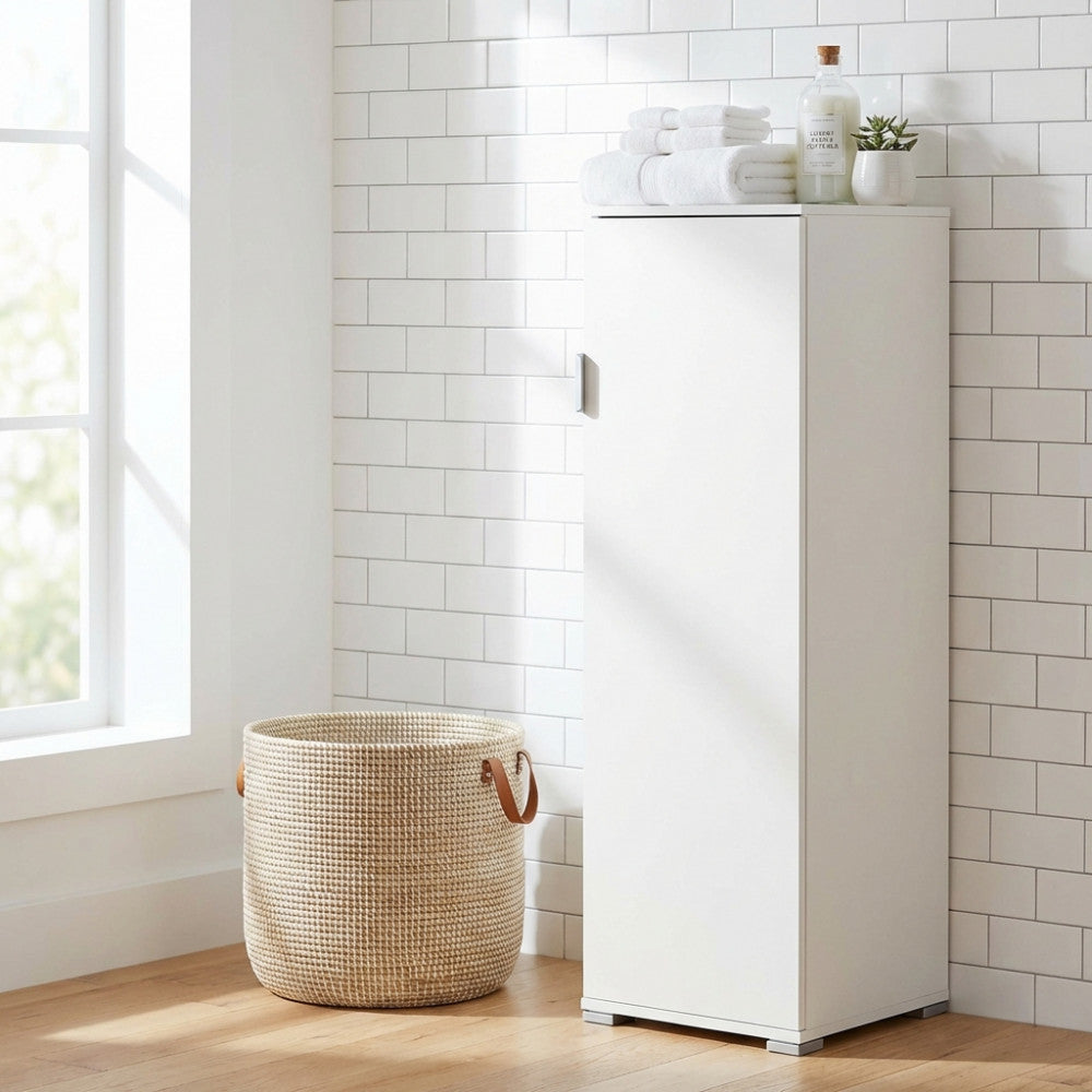 PORTASCOPE BIANCO. Dimensioni: cm 40 x 33 x 151 h.