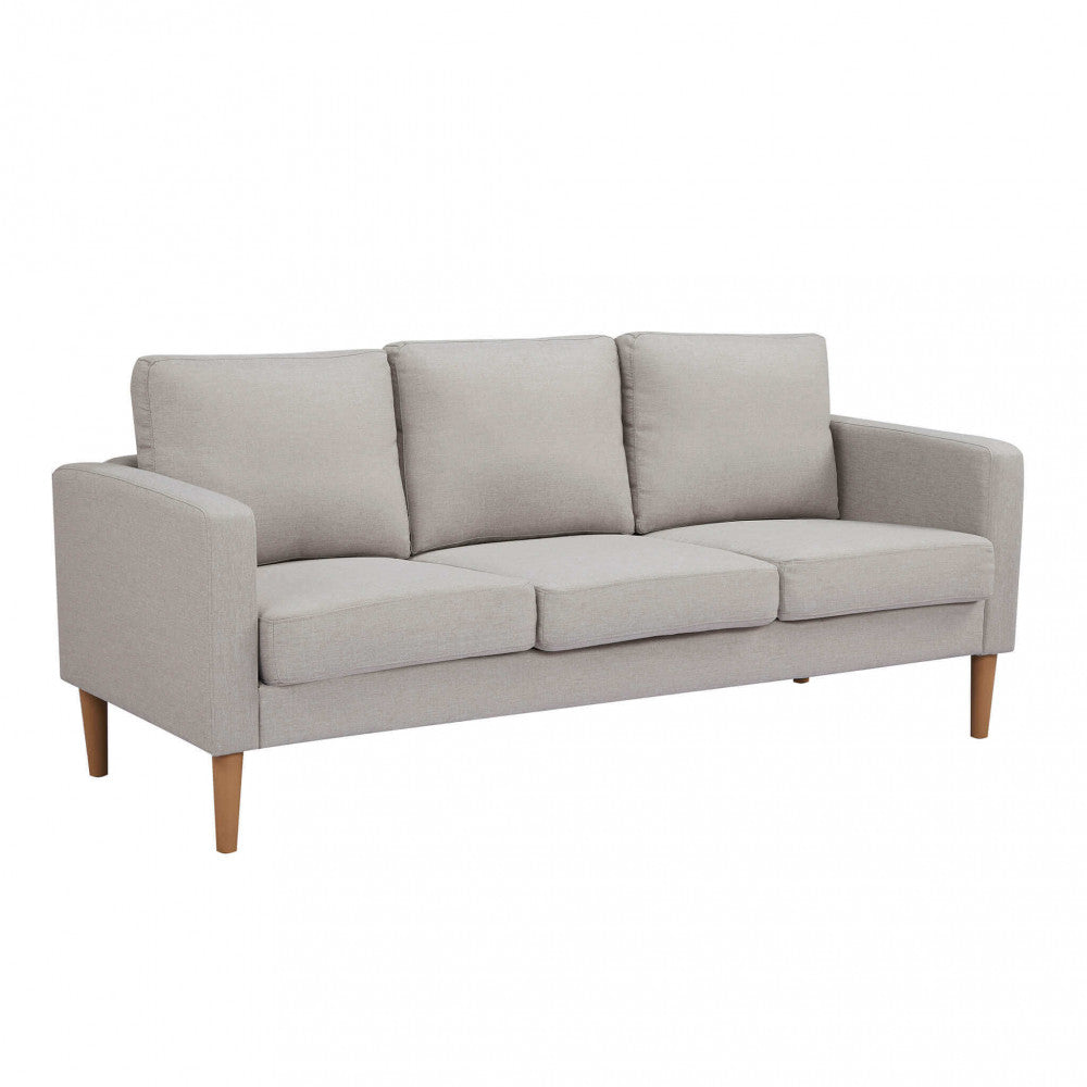 RAMSEY 3-SEATER SOFA. LIGHT GREY or DARK GREY or BLUE or BEIGE sofa with polypropylene legs. Dimensions: 180 x 73 x 82 h cm.
