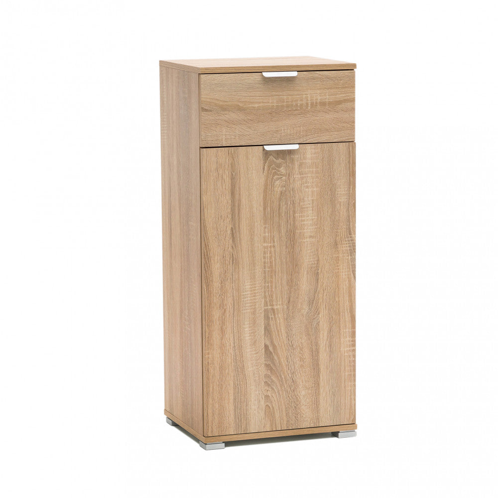 MOBILETTO BAKU CON 1 ANTA E 1 CASSETTO NATURALE. Dimensioni: cm 45 x 38 x 103 h.