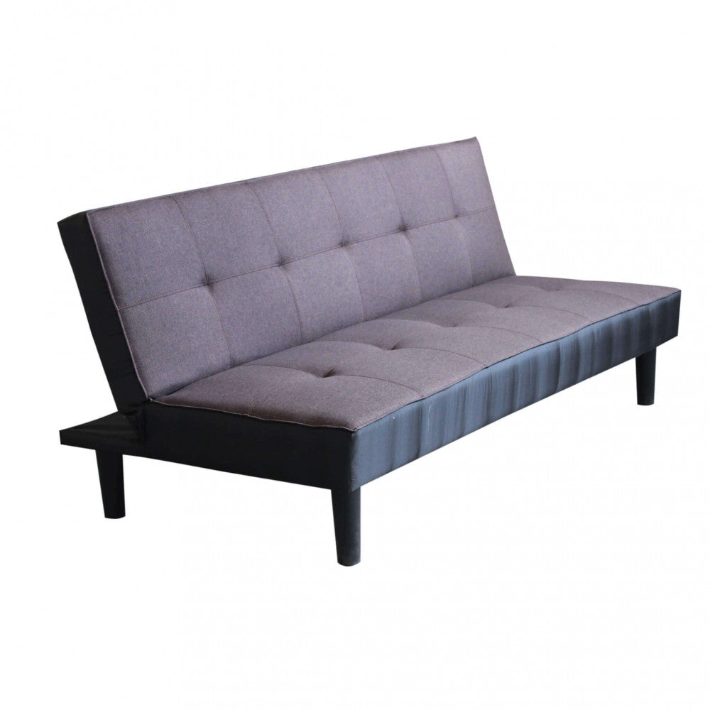 DIVANO LETTO ALVIN. Divano Letto ANTRACITE MELANGE struttura in metallo e legno Dimensioni: D.180x86x78/DL.180x105x38.