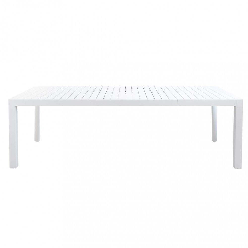 HOUSTON TABLE 160/240 X 100. Structure and top in WHITE, TAUPE, or ANTHRACITE aluminum. Dimensions: 160/240 x 100 x 74 h cm. Garden Furniture