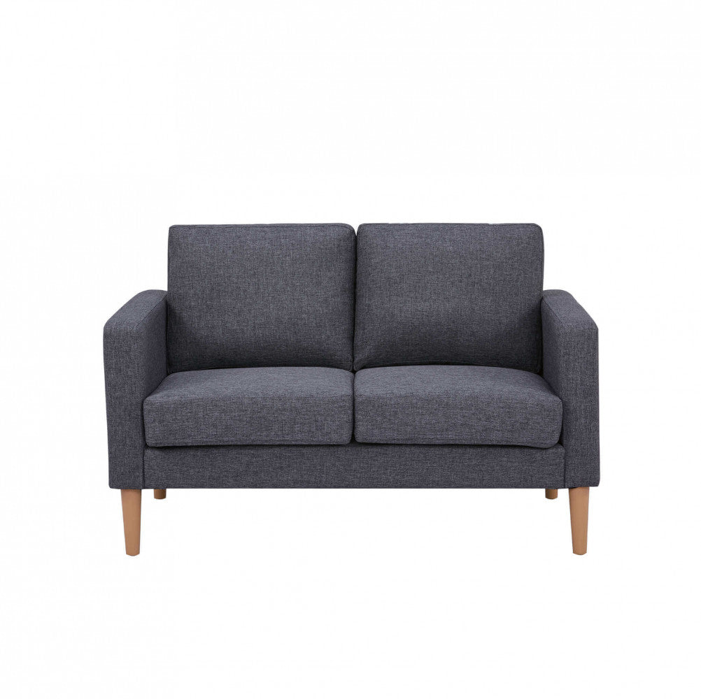RAMSEY 2-SEATER SOFA. LIGHT GREY or DARK GREY or BLUE or BEIGE sofa with polypropylene legs. Dimensions: 137 x 73 x 82 h cm.