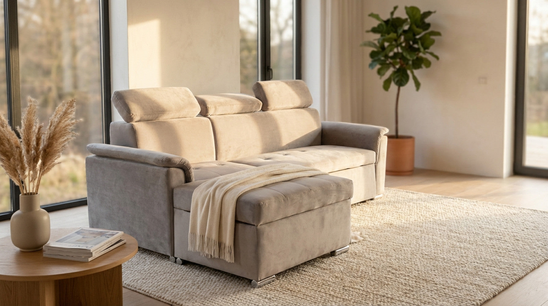 DIVANO LETTO DERRICK. Dimensioni: D.86x62/88x43/84/DL.148x88x84.