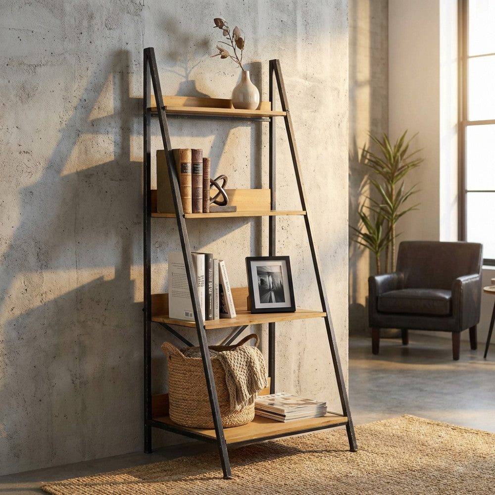 MOBILE BASIL. Mobile in ferro e legno con 4 ripiani Dimensioni: cm 62 x 49,5 x 147 h.