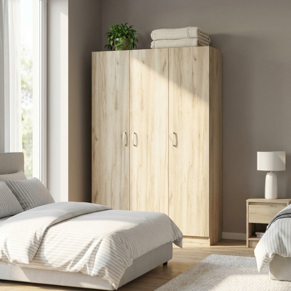 ARMADIO WADE 3 ANTE OLMO. Dimensioni: cm 120,00x46,00x190,00 h.