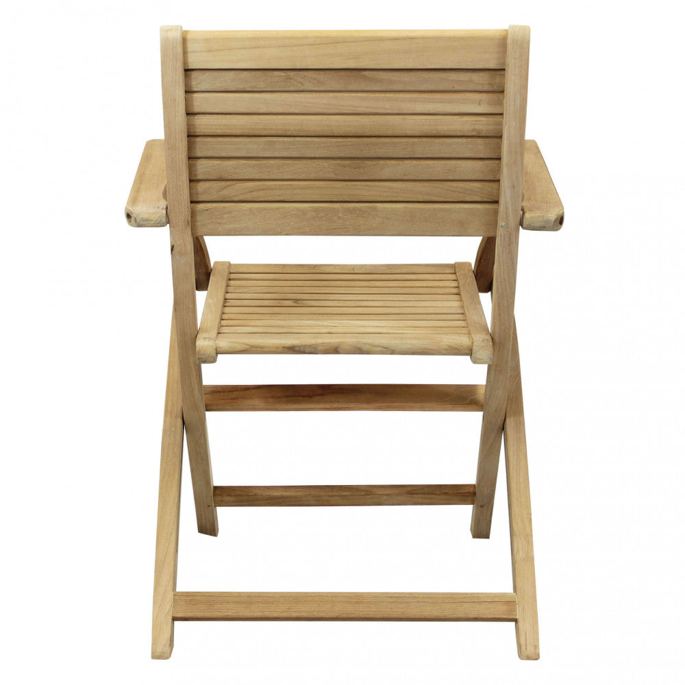 MIRAGE FOLDING CHAIR. Teak armchair. Dimensions: 42 x 60 x 85 cm. Garden furniture.