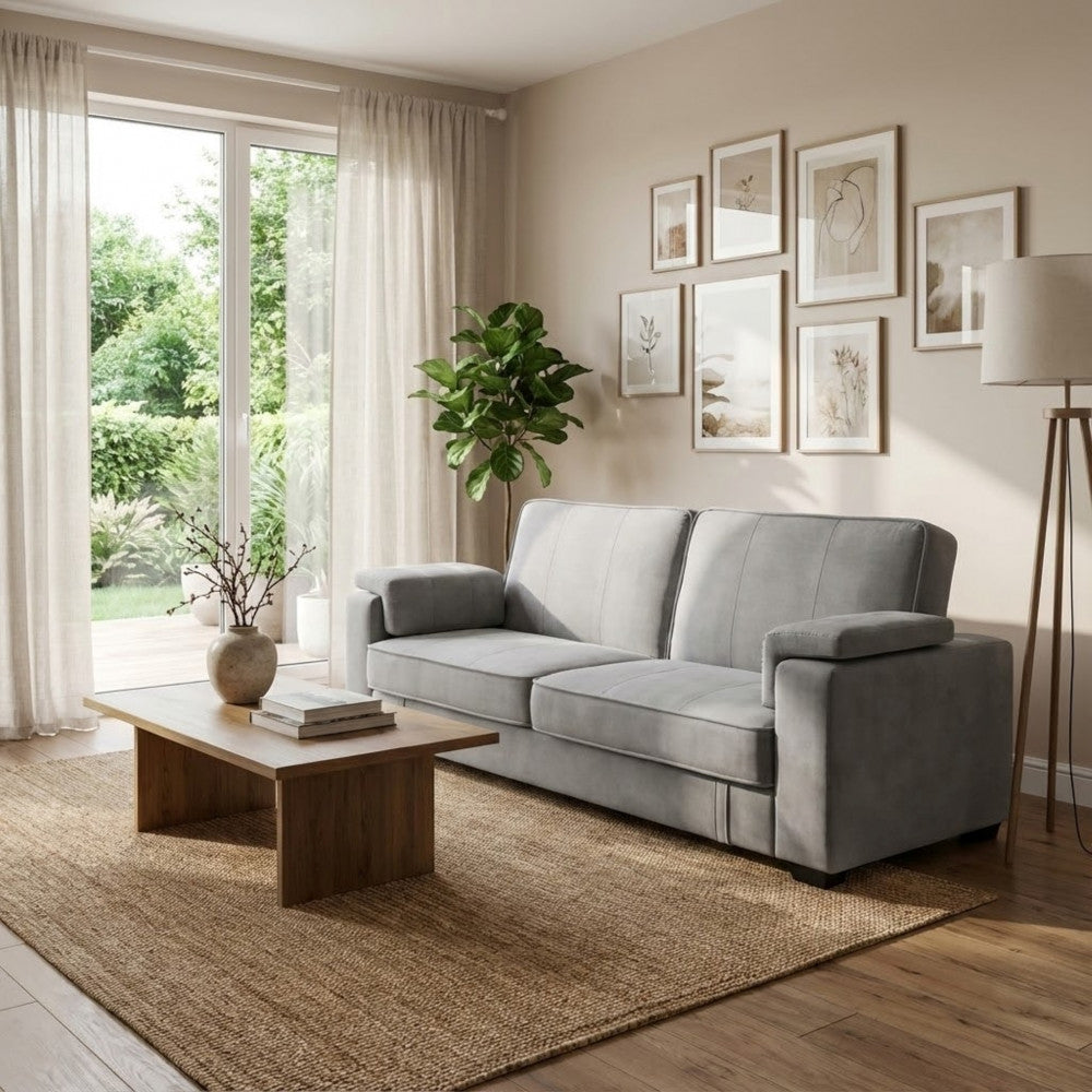 DIVANO LETTO DARELL. Dimensioni: D.228x85x89/DL.228x111x42.