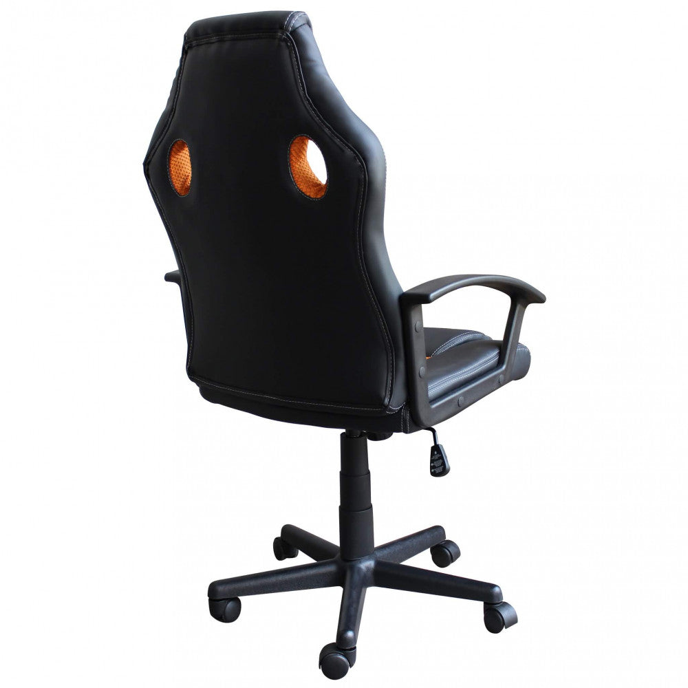 RED AND BLACK UNCHARTED GAMING CHAIR. Dimensions: 61 x 65 x 104-113.5 cm.
